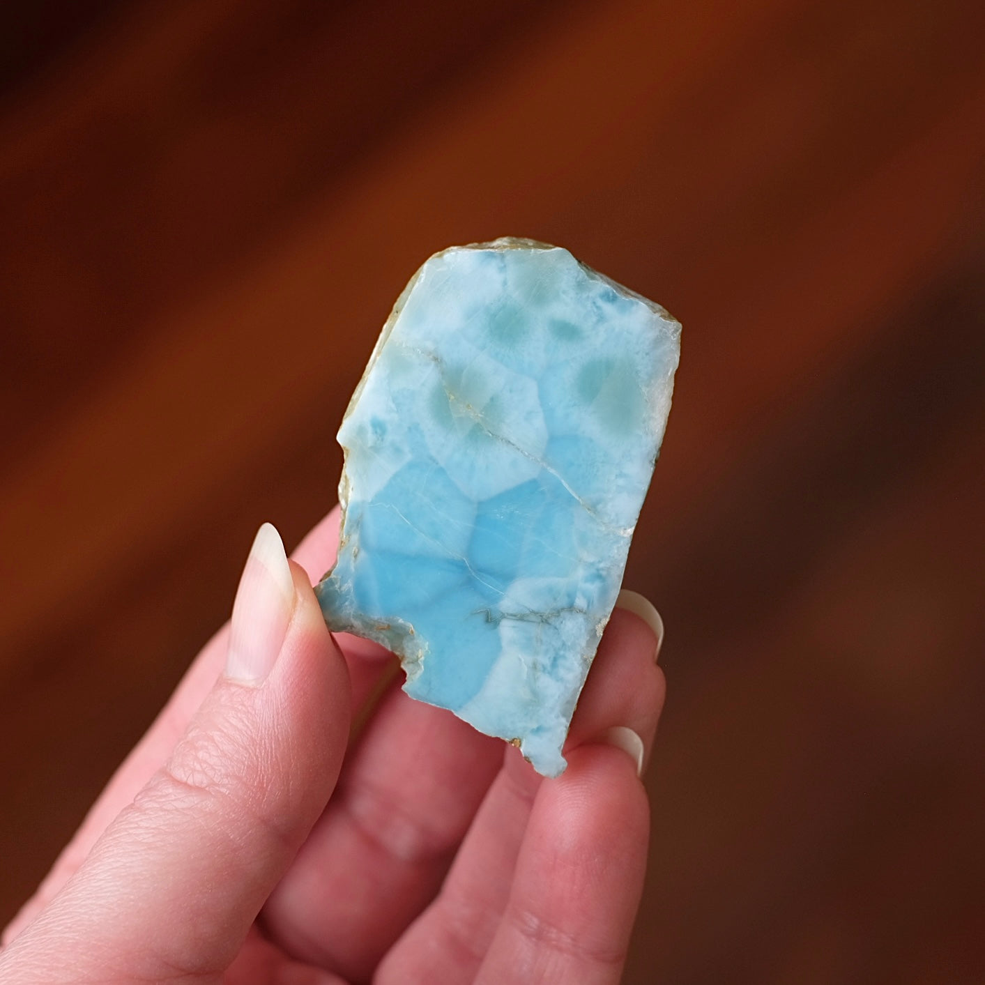 Larimar Slab | Polished Larimar Crystal Slice 2
