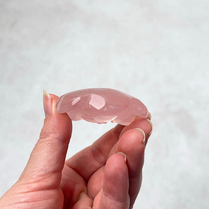 Rose Quartz Flower | Rose Quartz Crystal Flower Carving