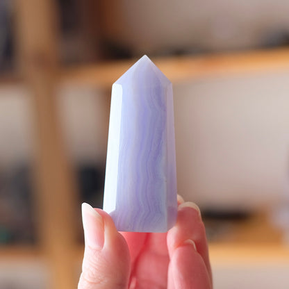 Blue Lace Agate Point | Blue Lace Agate Crystal Tower
