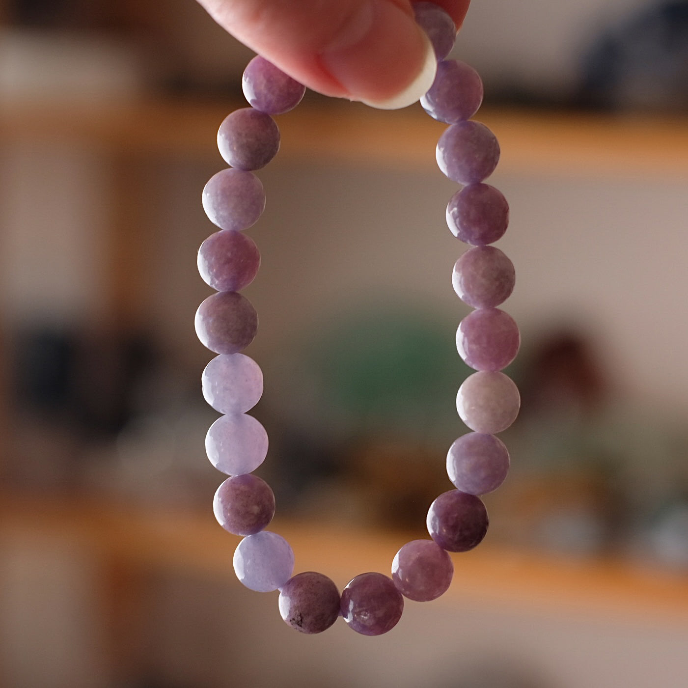 Lepidolite Bracelet | Crystal Stretch Bracelet