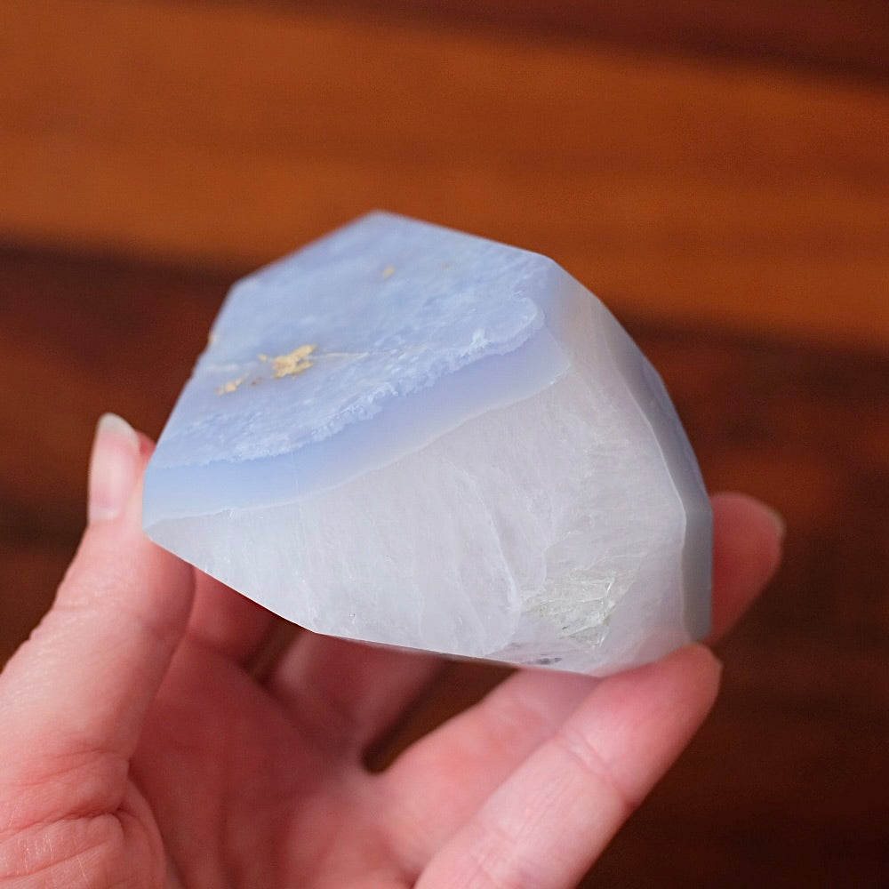 Blue Lace Agate + Quartz Freeform | Blue Lace Agate Crystal