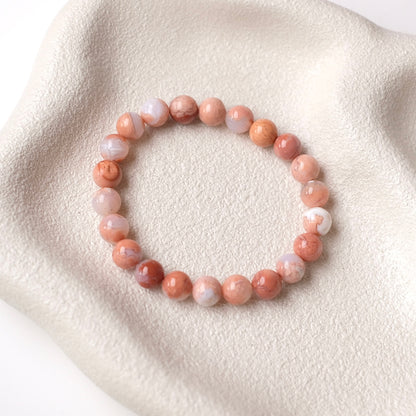 Cotton Candy Agate Bracelet | Crystal Stretch Bracelet