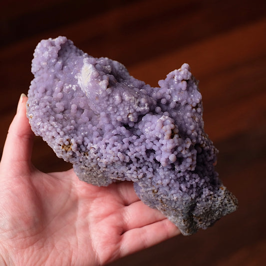Druzy Grape Agate Crystal | Purple Botryoidal Chalcedony Crystal Specimen