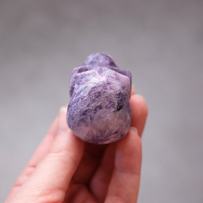Charoite Crystal Skull | Purple Charoite Skull Crystal