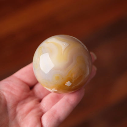 Flower Agate Sphere | Cherry Blossom Agate Crystal Sphere