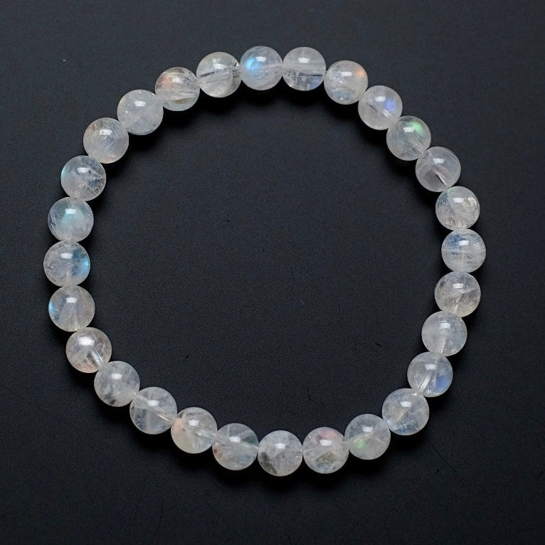 Malagasy Moonstone Bracelet | Rainbow Moonstone Crystal Stretch Bracelet (Copy)