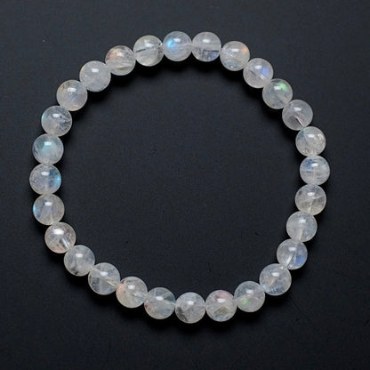 Malagasy Moonstone Bracelet | Rainbow Moonstone Crystal Stretch Bracelet (Copy)