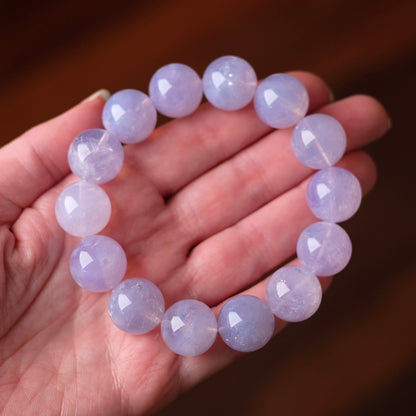 Jumbo Lavender Moon Quartz Bracelet | Crystal Stretch Bracelet