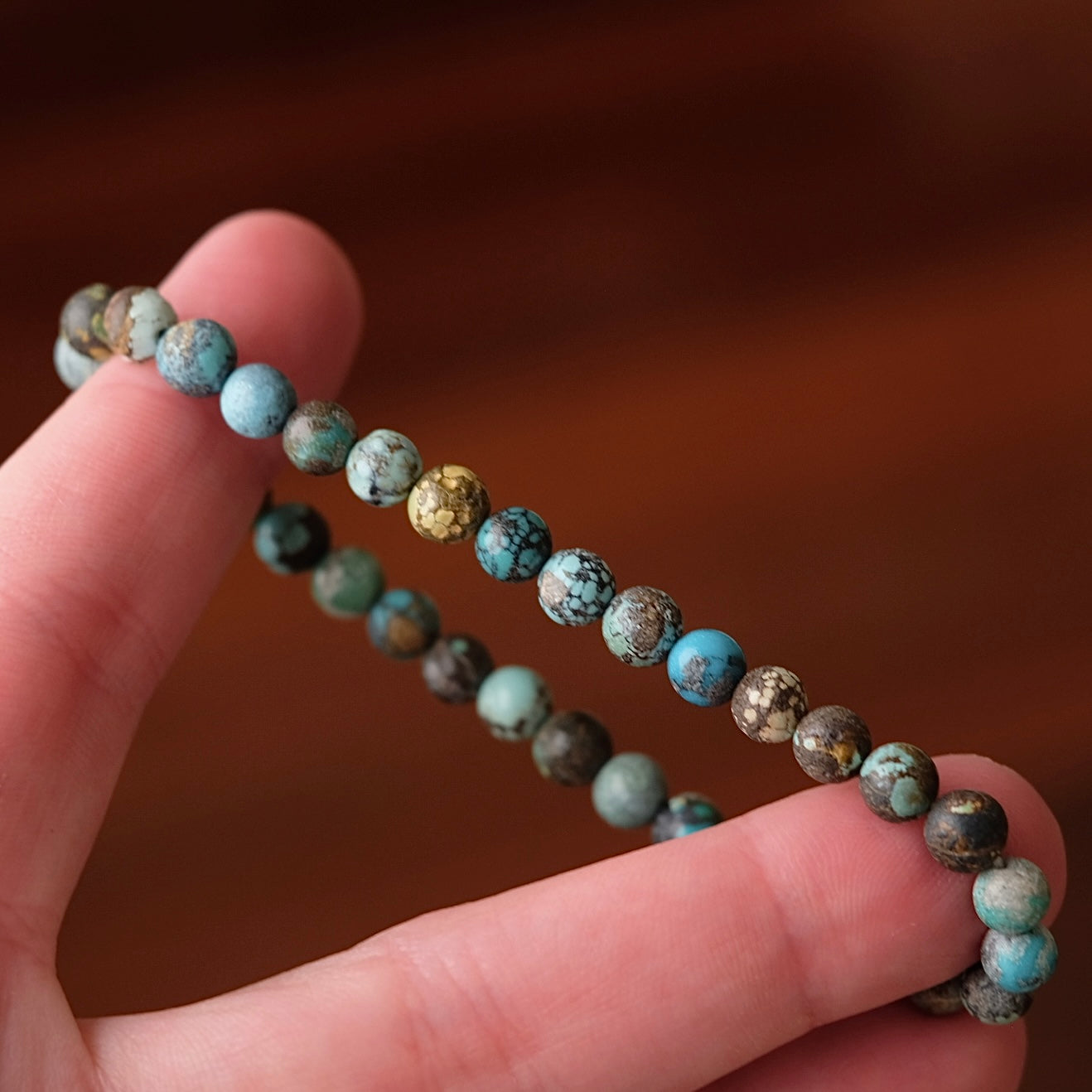 Turquoise Bracelet | Blue Turquoise Crystal Stretch Bracelet