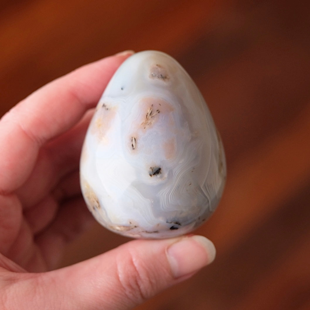 Agate Egg | Dendritic Agate Crystal Egg