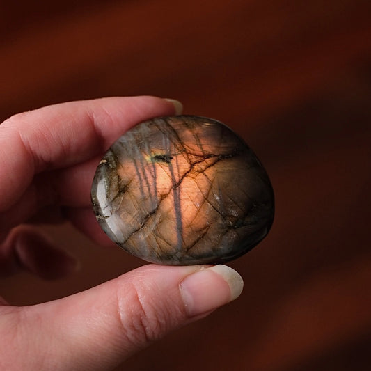 Labradorite Palm | Orange Labradorite Crystal Palm