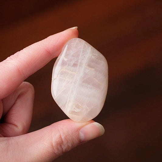 Australian Rose Quartz Palm | Rose Quartz Crystal Pocket Stone
