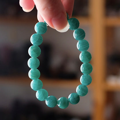 Amazonite Bracelet | Russian Amazonite Crystal Stretch Bracelet
