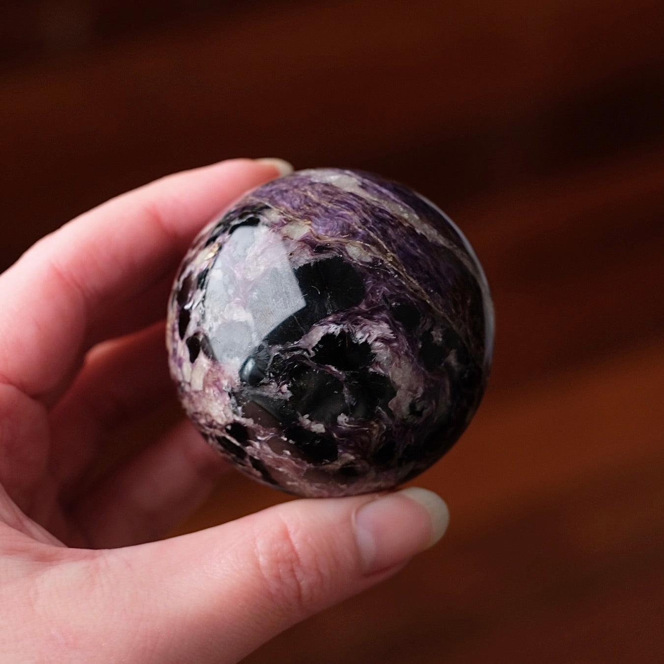 Purple Charoite Sphere | Charoite Crystal Sphere