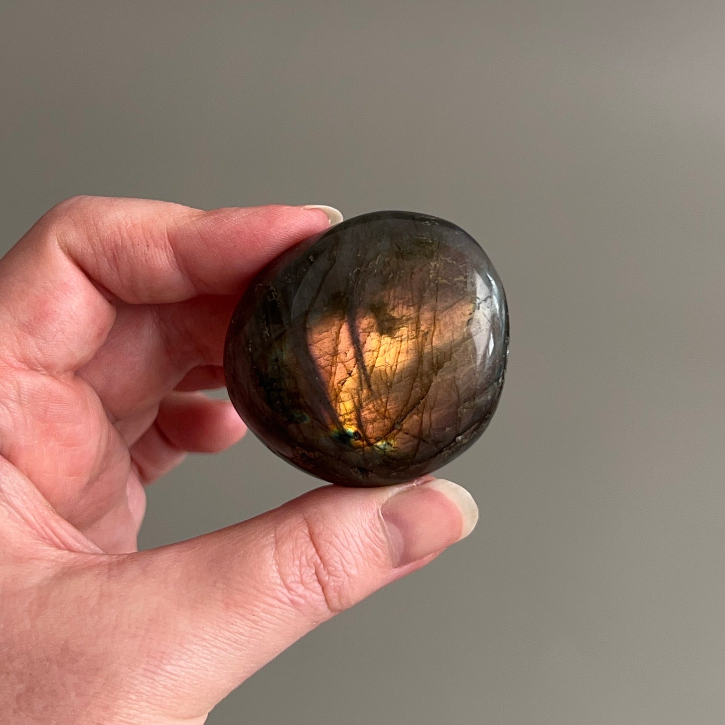 Labradorite Palm | Orange Labradorite Crystal Palm