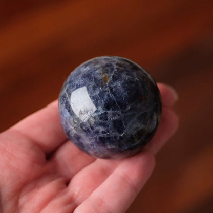 Blood Iolite Sphere | Sunstone Iolite Crystal Sphere