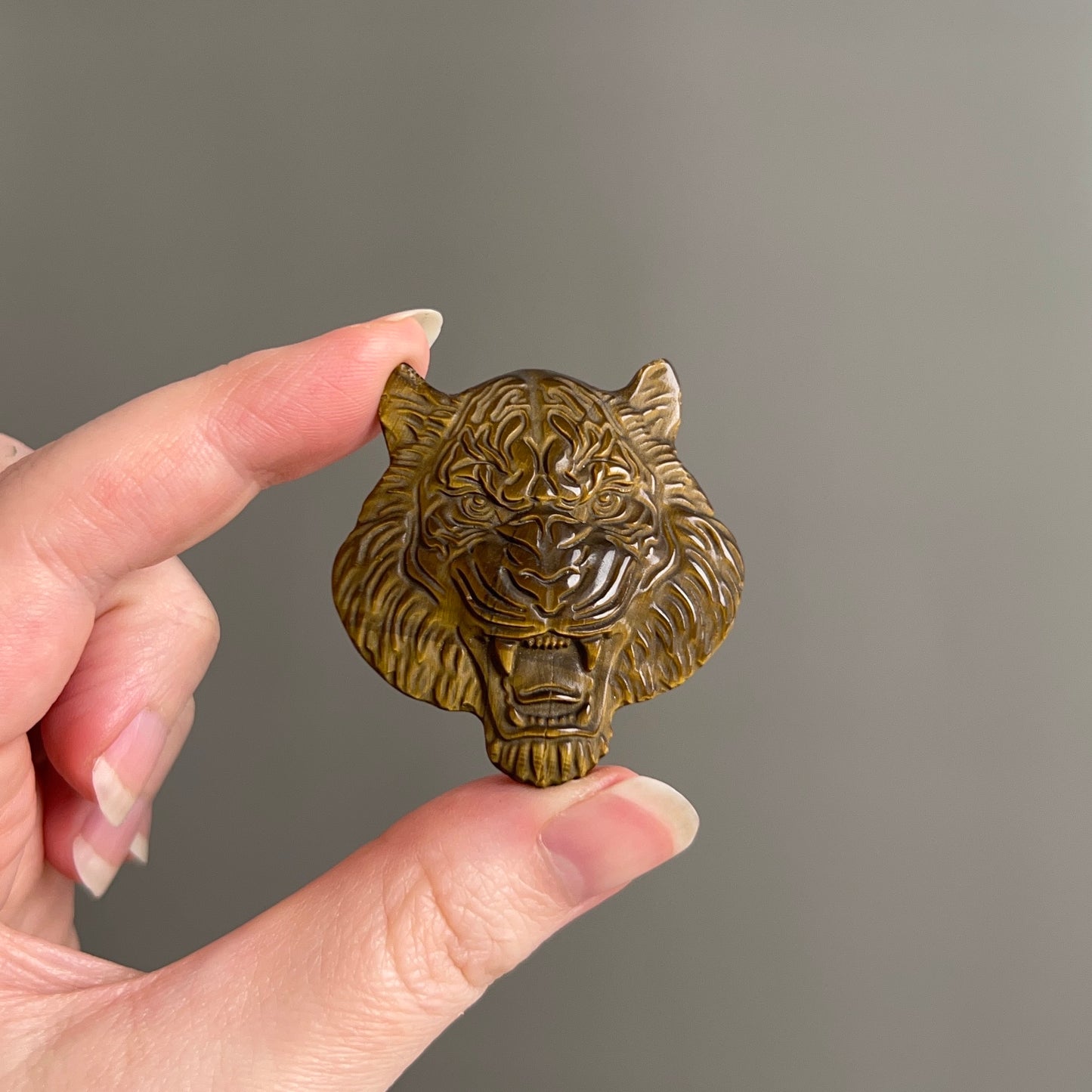 Tigers Eye Tiger Carving | Tiger Eye Crystal Carving