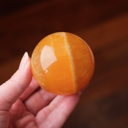 Orange Calcite Sphere | Calcite Crystal Sphere
