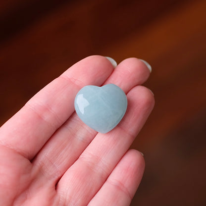 Aquamarine Heart | Blue Aquamarine Crystal Heart