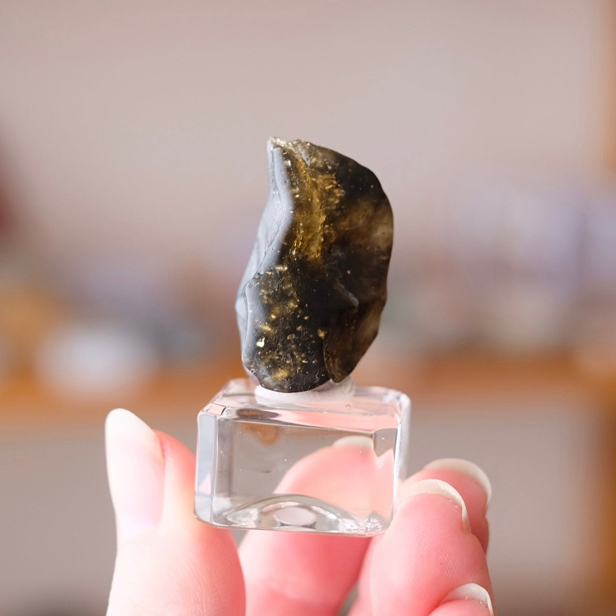 Libyan Desert Glass Specimen | Dark Libyan Desert Glass Crystal