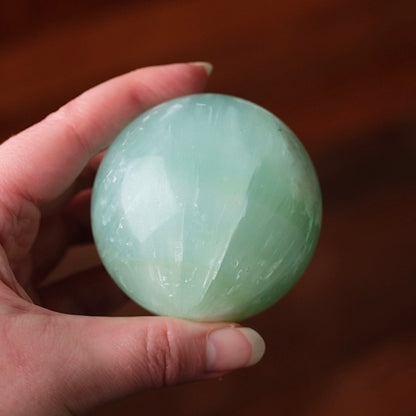 Pistachio Calcite Sphere | Green Calcite Crystal Sphere