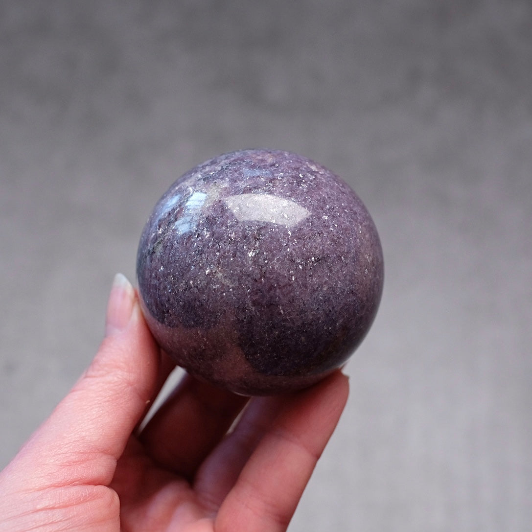 Lepidolite Sphere | Purple Lepidolite Crystal Sphere