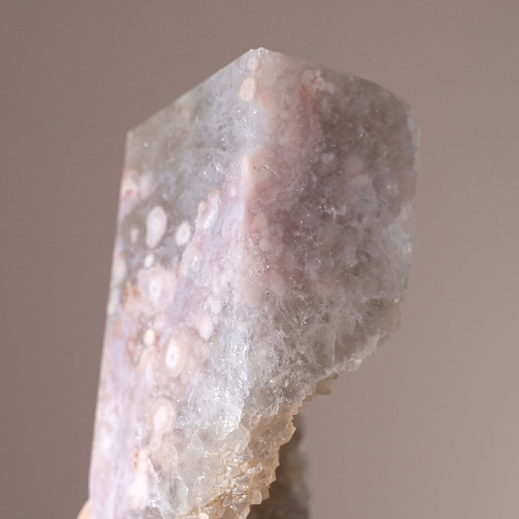 Green Quartz + Pink Amethyst Freeform | Prasiolite Flower Agate Crystal Display