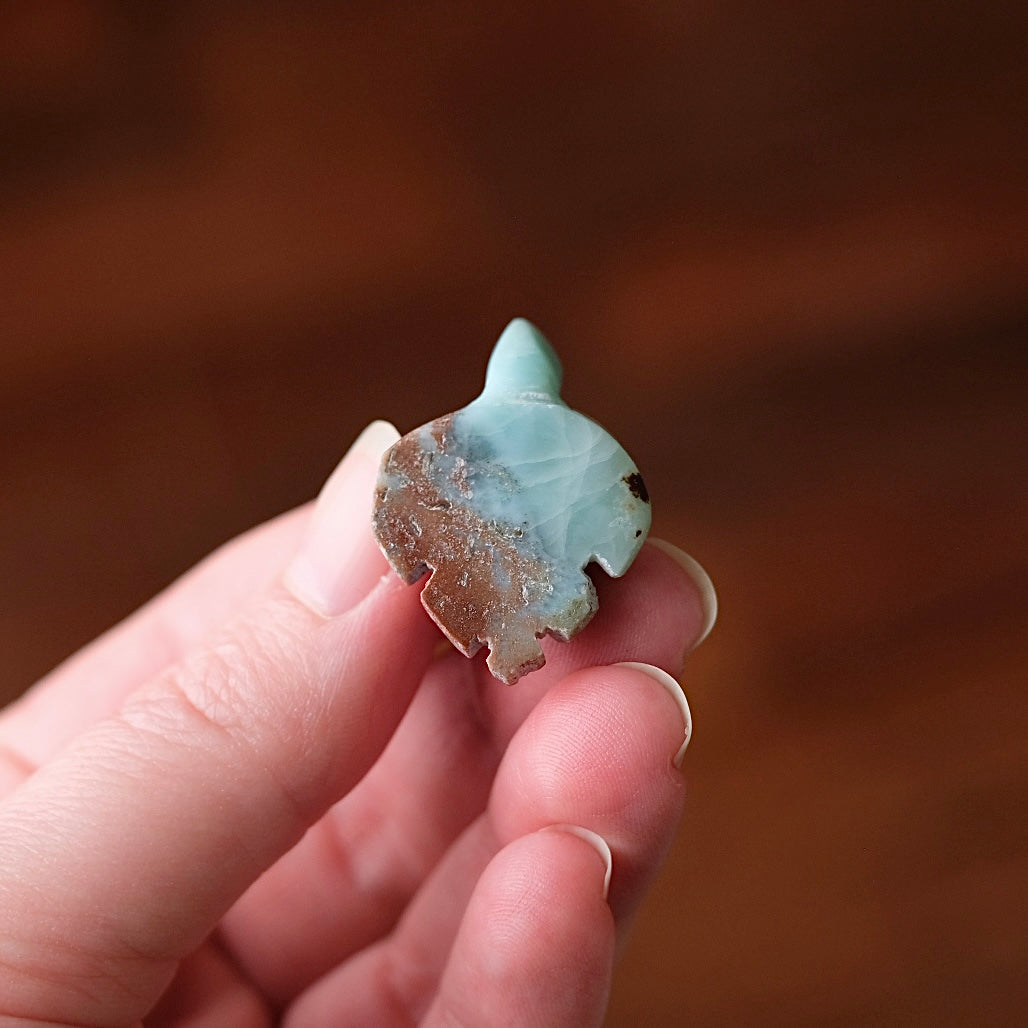 Larimar Turtle Carving | Crystal Animal | Crystal Turtle