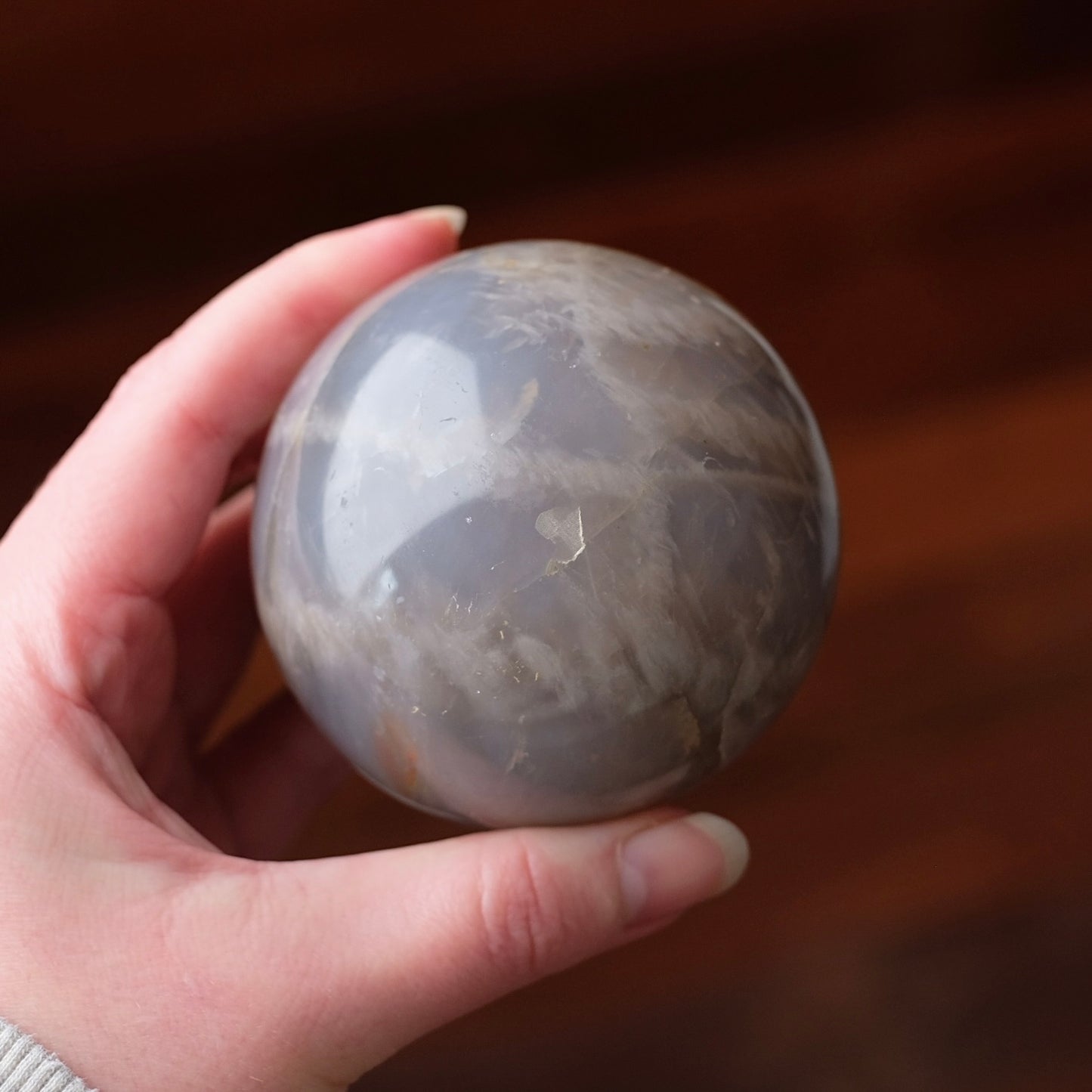 Blue Rose Quartz Sphere | Rose Quartz Crystal Sphere