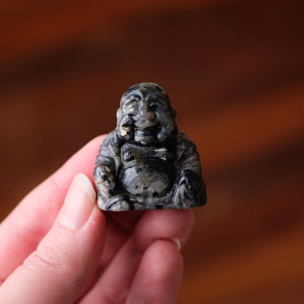 Larvikite Buddha Carving | Crystal Buddha