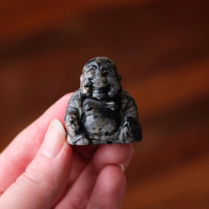 Larvikite Buddha Carving | Crystal Buddha