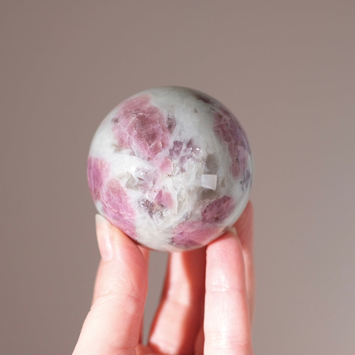 Pink Tourmaline + Lepidolite Sphere | Unicorn Stone Crystal Sphere