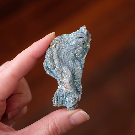 Aura Chalcedony Rose Specimen | Druzy Chalcedony Rosette