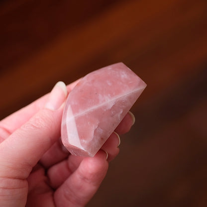 Rare Guava Quartz Freeform | Pink Quartz Crystal Freeform