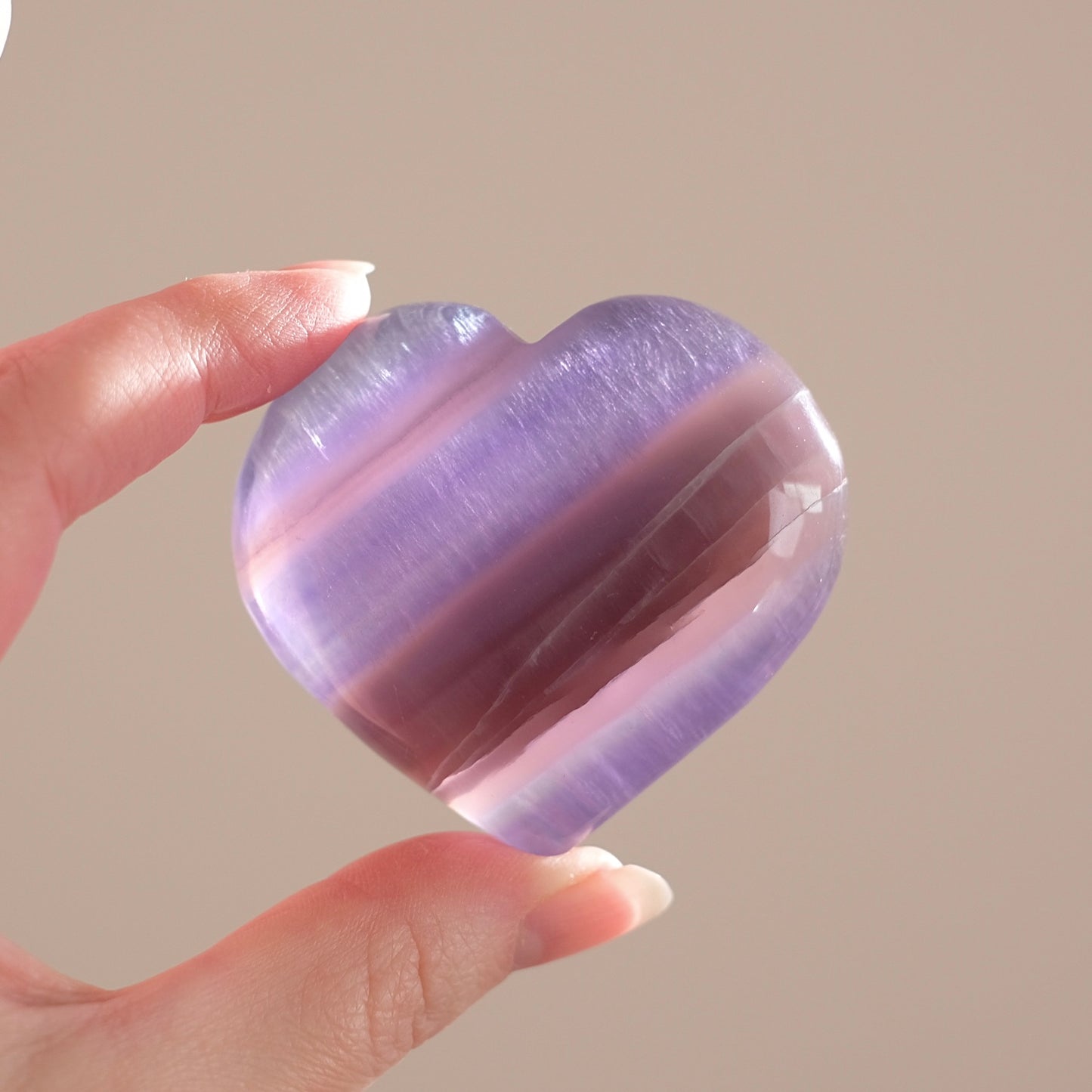 Yttrium Fluorite Heart | Tanzanite Crystal Heart