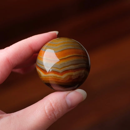 Sardonyx Sphere | Banded Orange Agate Crystal Sphere