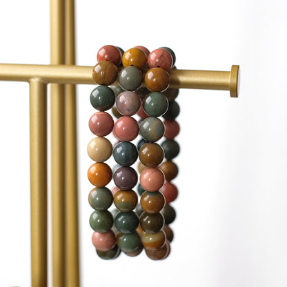 Alashan Agate Bracelet | Crystal Stretch Bracelet