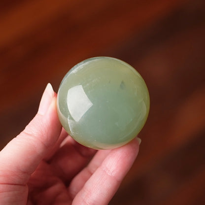 Lemurian Aquatine Calcite Sphere | Blue Onyx Crystal Sphere