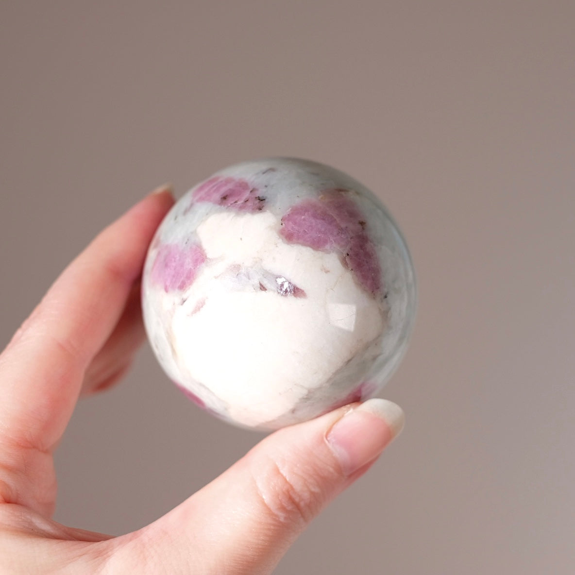Pink Tourmaline + Lepidolite Sphere | Unicorn Stone Crystal Sphere