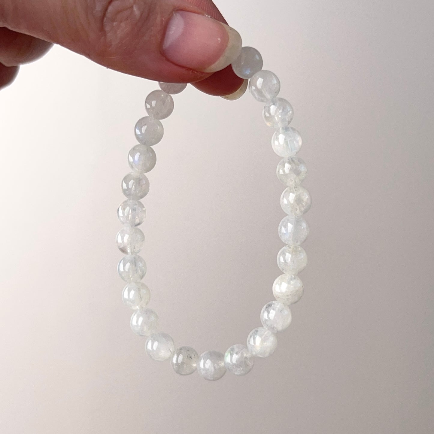 Malagasy Moonstone Bracelet | Rainbow Moonstone Crystal Stretch Bracelet (Copy)