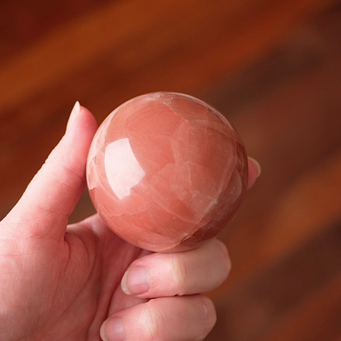 Rose Calcite Sphere | Calcite Crystal Sphere