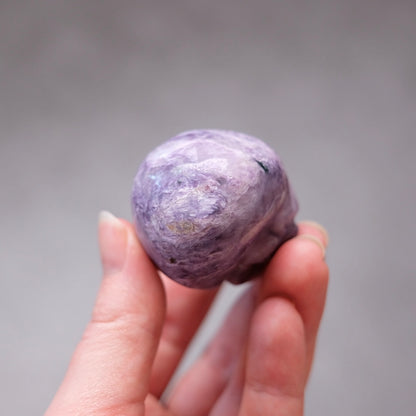 Charoite Crystal Skull | Purple Charoite Skull Crystal