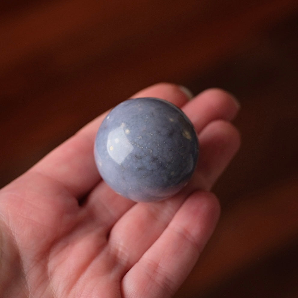 Grape Agate Sphere | Purple Botryoidal Chalcedony Crystal Sphere
