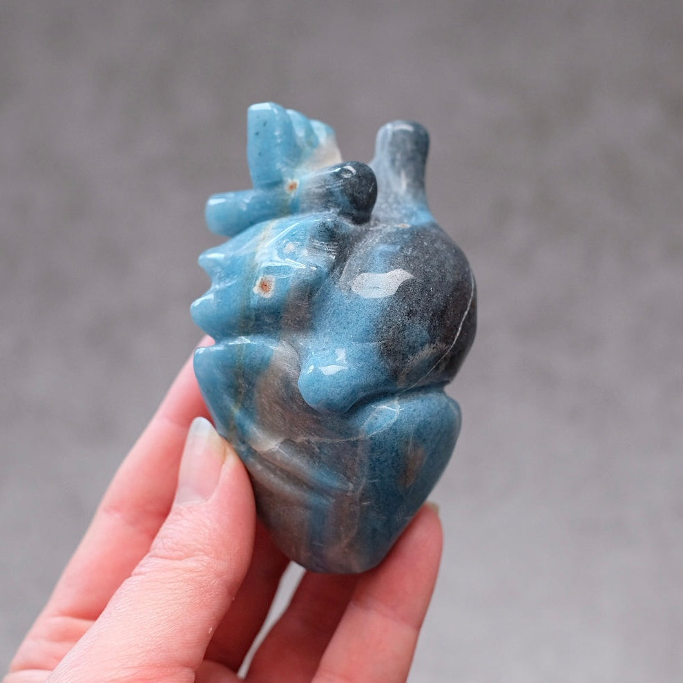 Trolleite Anatomical Heart Carving | Human Crystal Heart