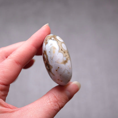 Old Stock Ocean Jasper Palm | Orbicular OJ Crystal Palmstone