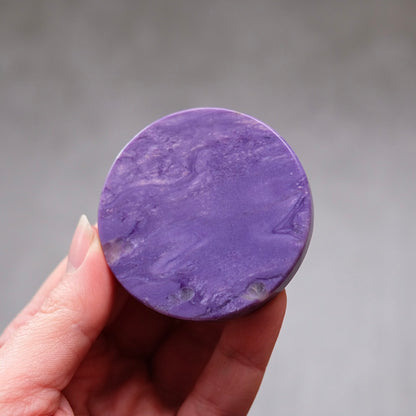 Purple Charoite Disc | Polished Charoite Crystal