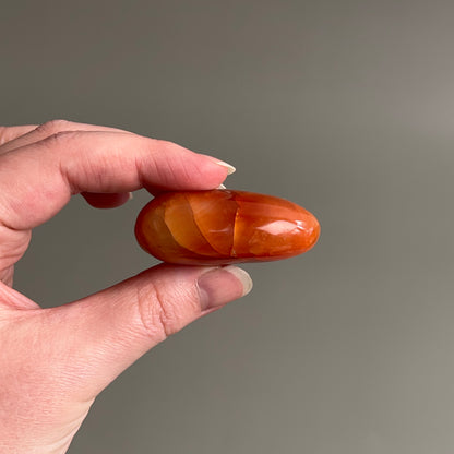 Carnelian Palm | Orange Carnelian Crystal Palm Stone