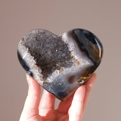 Druzy Agate Heart | Druzy Geode Crystal Heart | Agate Geode