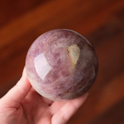 Purple Rose Quartz Sphere | Lavender Rose Quartz Crystal Sphere