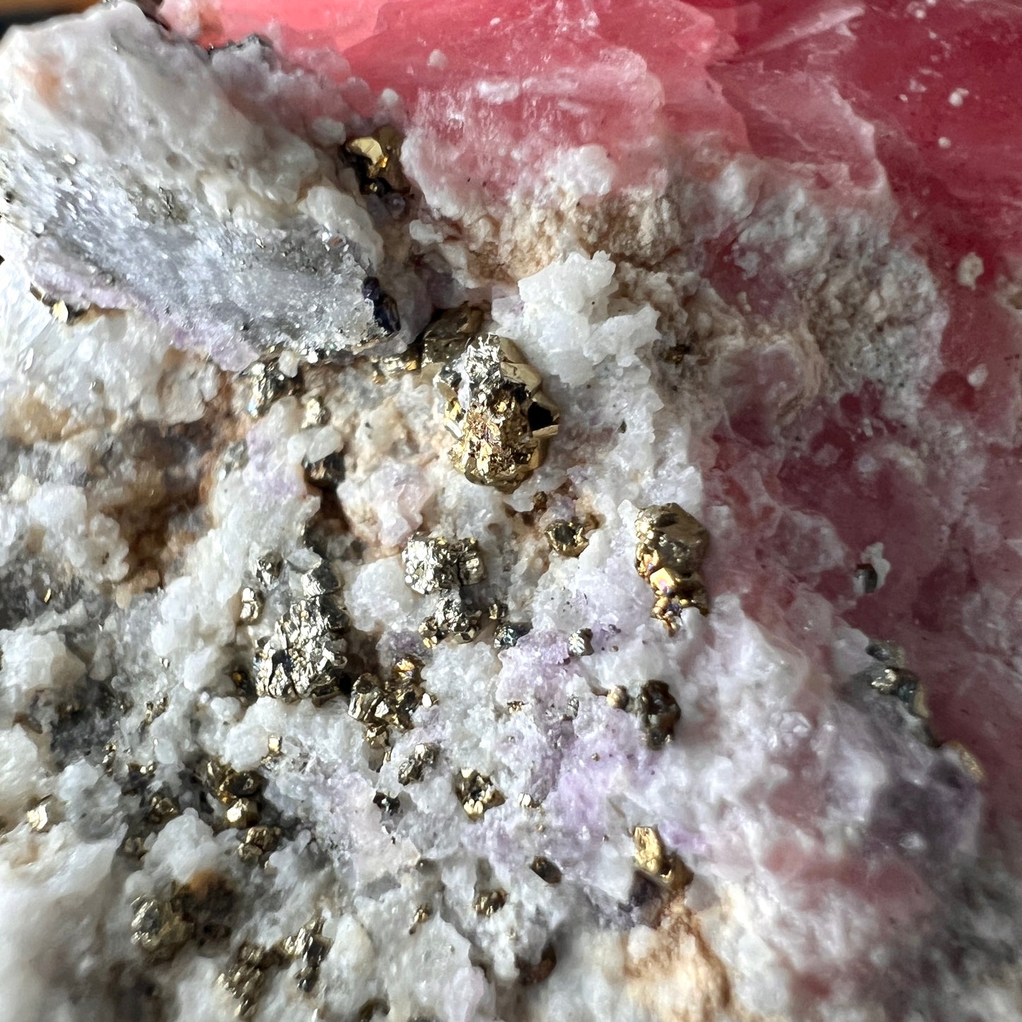 Rhodochrosite + Fluorite + Pyrite Specimen | Rhodochrosite Natural Crystal
